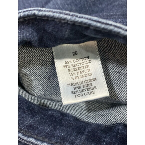 Altar’d State Dark Blue Wash Bell Bottom Jeans Size 26 Or 2 Women’s - Picture 8 of 9